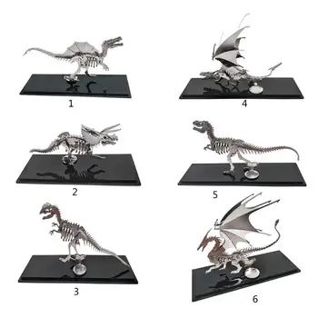 

2020 New DIY Assembly 3D Metal Puzzle Dinosaur Model Kit with Stand Jigsaw Building Toy