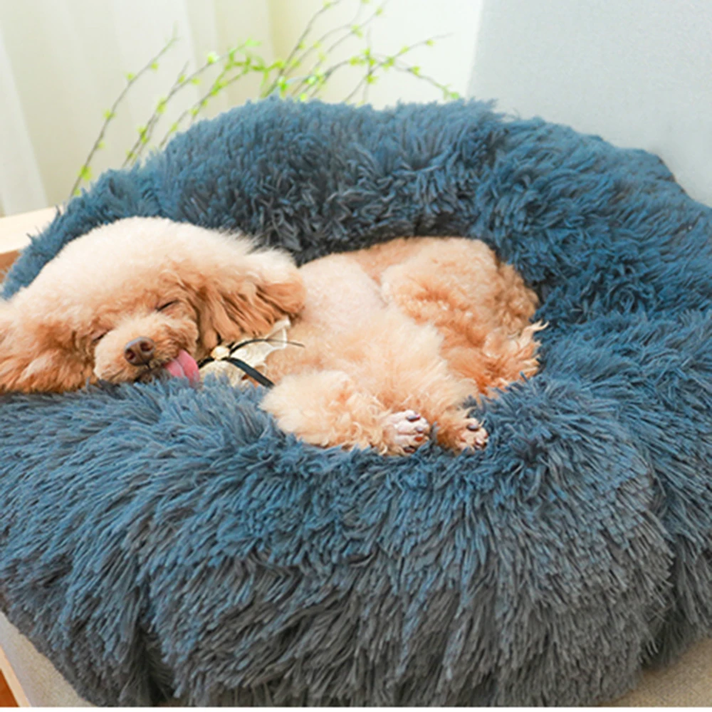 Super Soft Pet Bed Winter Warm Sleeping Bed for dogs Kennel Dog Round