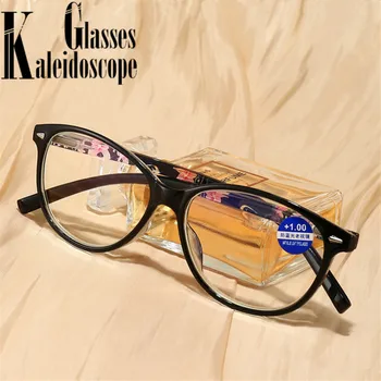 

Anti-blue light Reading Glasses Women Men Spring temples Vintage Prebyopia Eyewear Classic Glasses with diopters plus 1.5 2 2.5