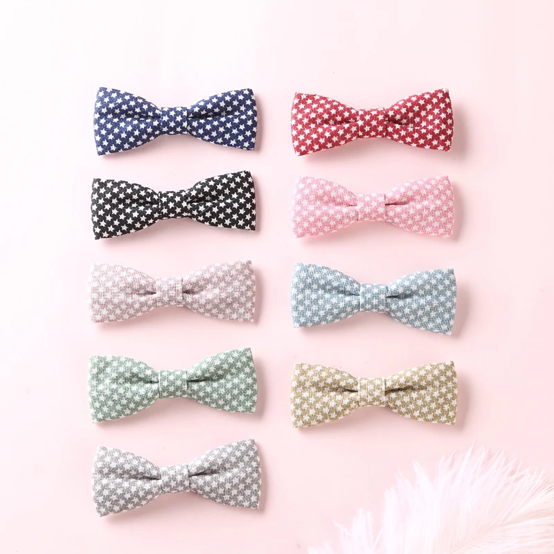 9 шт./лот милые детские заколки для волос с бантом девочек головные уборы