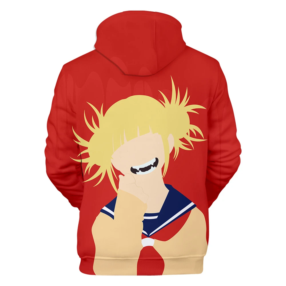 Модные толстовки Kawaii Himiko Toga с 3D принтом, толстовки для мальчиков и девочек, теплые осенние пуловеры с длинными рукавами, новинка, молодежная одежда с 3d принтом