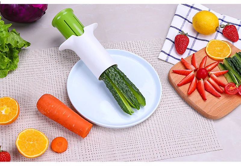 Креативный инструмент для ручной резки огурец из нержавеющей стали кухонный многофункциональный измельчитель моркови инструмент для резки фруктов и овощей