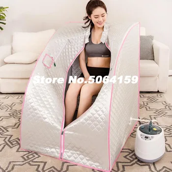 

Portable Steam Sauna Home Sauna Generator Slimming Household Sauna Box Ease Insomnia Stainless Steel Pipe Support