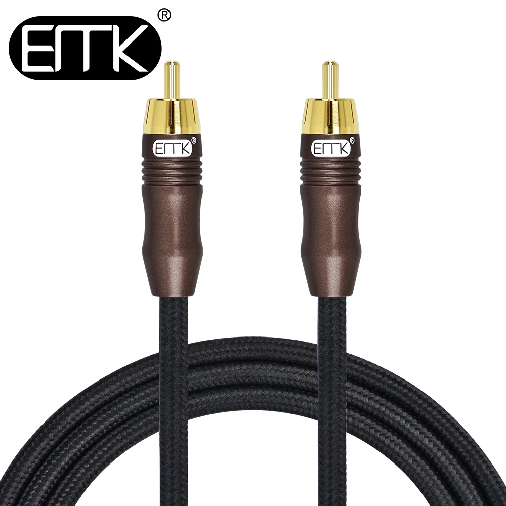 

EMK Speaker RCA Audio Cable Subwoofer Coaxial Cable Male to Male HiFi Stereo 1m 2m 3m 5m RCA to RCA Cable for Amplifier DVD TV