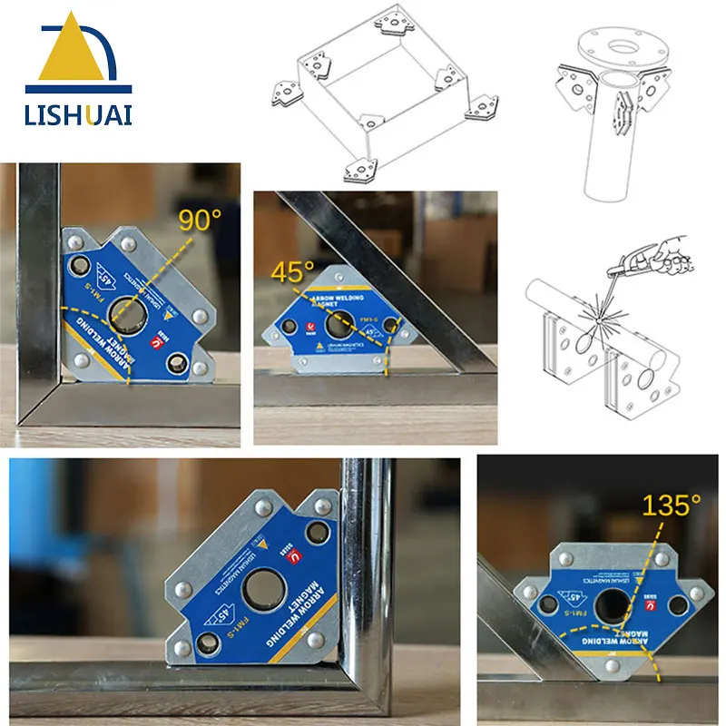 LISHUAI 3 ''/4''/5''Arrow сварочный магнит/ферритовый магнитный сварочный держатель 45/90/135 углы 55 фунтов/110 фунтов/165LBS