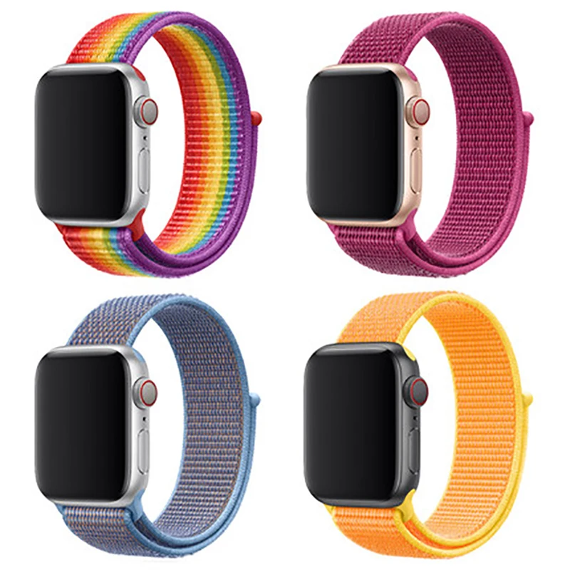 Sport Loop For Apple Watch Band Strap Apple Watch 4 Band 44mm 40mm Band 42mm 38mm Nylon Bracelet Watchband Series 3 2 1 4