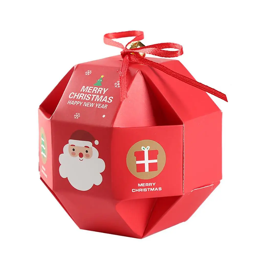 

AsyPets 10 Pcs/Set Merry Christmas Candy Box with Bells Paper Container