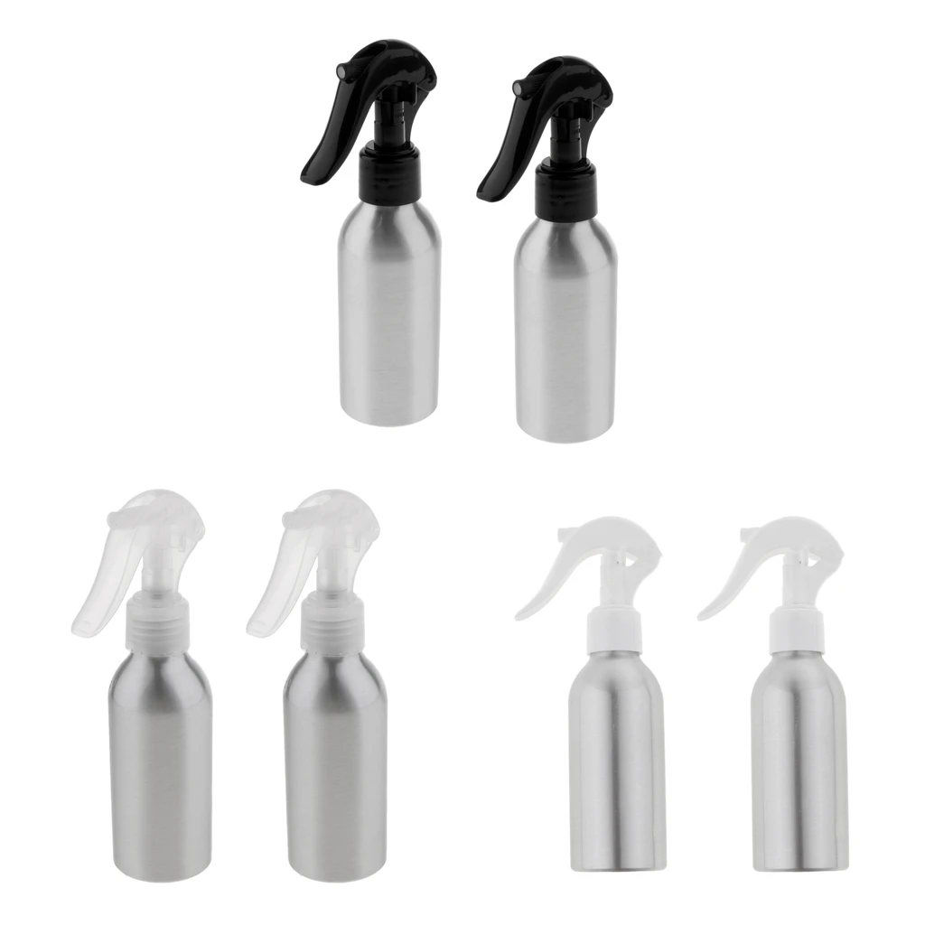 2, Refillable, 120ml/4.2 oz, Empty, Clear Plastic Spray Bottles with Trigger Sprayers