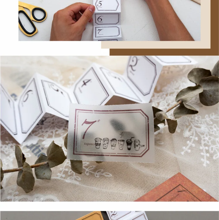 10 листов/уп Винтаж номер 0-9 крафт-бумаги веленевой Стикеры DIY ремесло Скрапбукинг альбом журнал хлама Happy planner Декор Стикеры s