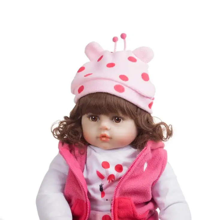 Кукла для малышей 1" 48 см, игрушка для волос на все тело, кукла Bebe, мягкие силиконовые реалистичные игрушки для детей, гладкий виниловый корпус, милый ребенок