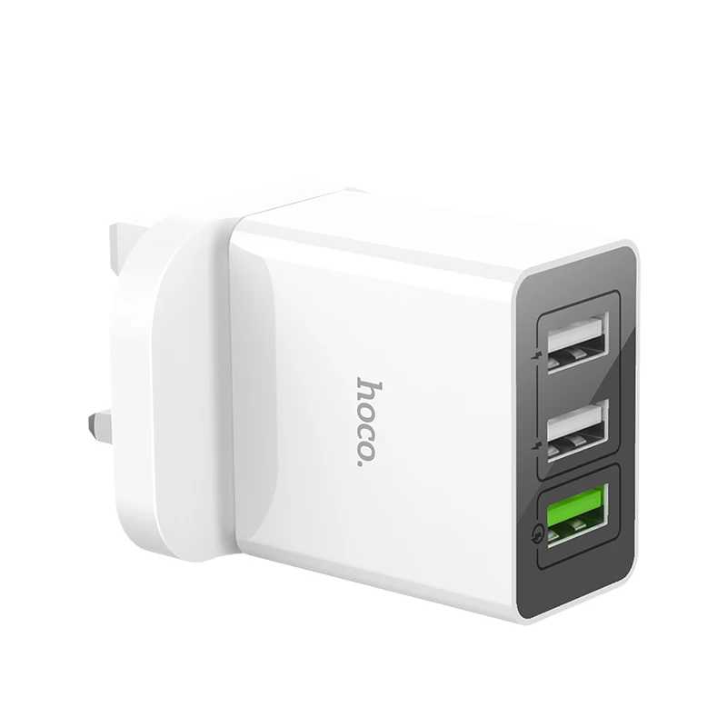 HOCO C48 10 шт./лот 18 Вт USB зарядное устройство для iPhone 11 Xs Max Великобритания вилка настенное зарядное устройство адаптер для samsung Xiaomi huawei