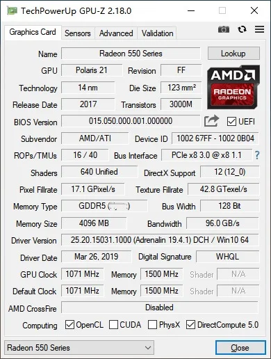 Видеокарта Yeston Radeon RX550 4 Гб GDDR5 PCI Express 3 0 DirectX12|Управление умным домом| |