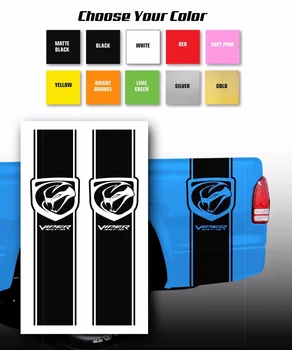 

For Dodge Viper SRT-10 Pickup Truck Bed Stripes decal stickers / Choose Color