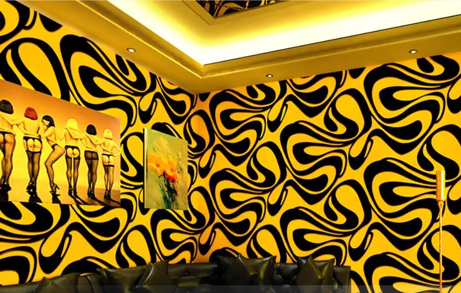 Beibehang 3d three-dimensional personality fashion flash wall cloth bar hotel fancy ballroom box theme room wallpaper