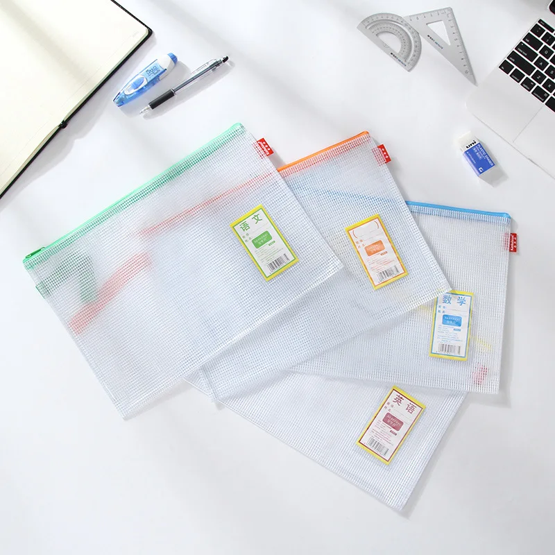 

Gold Huasheng PVC Square Universal Students Subject Japanese Korean Stationery File Exam Pencil Case Customizable Gift Cosmetic