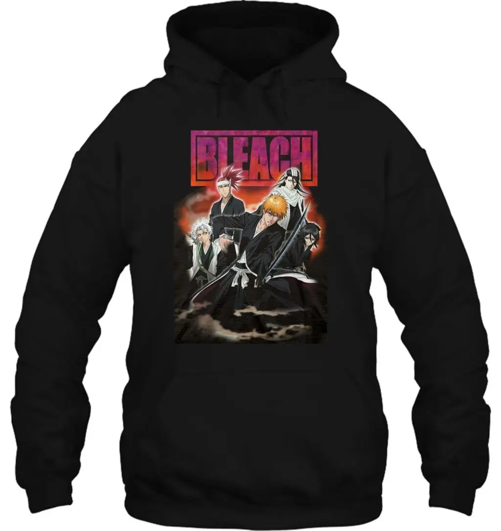 Мужская толстовка с капюшоном Bleach Group Smoke Ichigo Rukia Bankai, Лицензированная, для взрослых, классная, повседневная, модная, унисекс,, женская уличная одежда