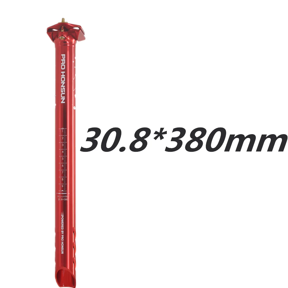 Red 30.8mm Honsun MTB велосипед Алюминиевый сплав Подседельный штырь ударопрочный CNC Подседельный штырь велосипедные аксессуары Запчасти - Цвет: Red 30.8mm
