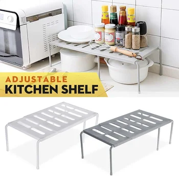 

Home Kitchen Closet Storage Shelf for Kitchen Rack Space Saving Wardrobe Decorative Shelves Cabinet Under Sink Organizer Holders