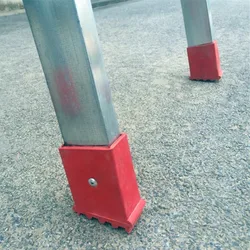 4pcs Stainless steel folding ladder ladder footpad thin leg corner guard non-slip sleeve silica gel foot cover non-slip mat