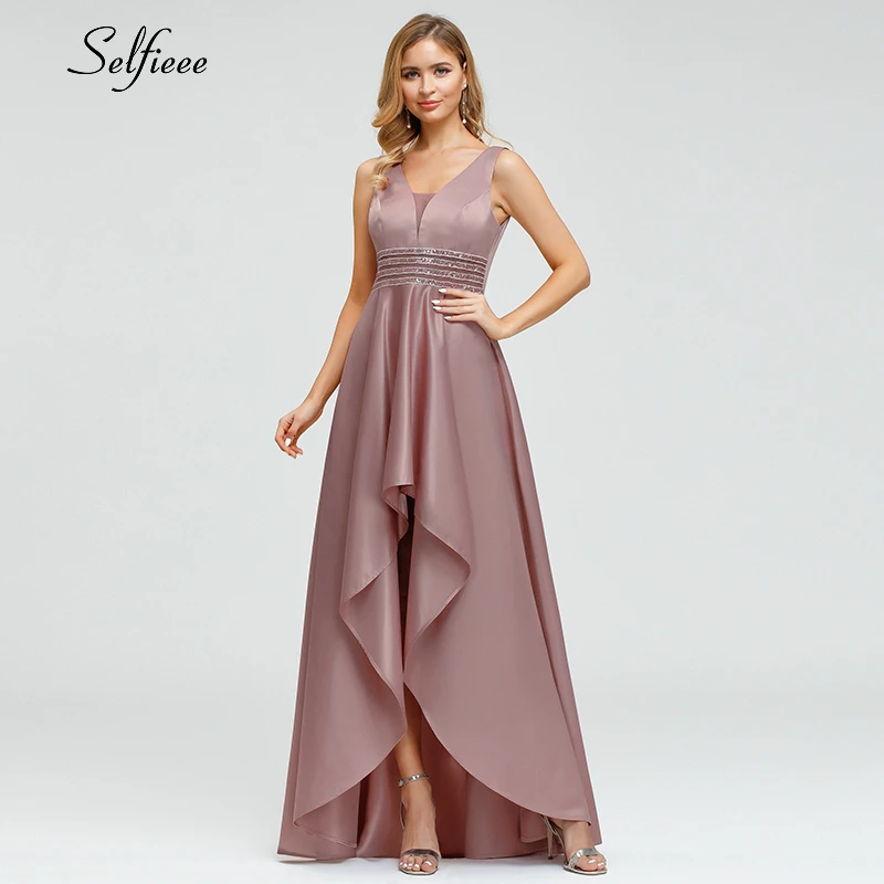 

Sparkle Satin Maxi Dress Asymmetrical Double V-Neck Sequined Sexy Women Dress New Fashion Ladies Party Dress Ropa Mujer 2019