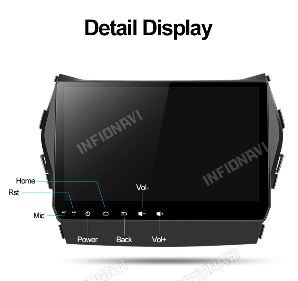 Sale INFIDNAVI PX30 Android 9.0 car dvd 2+32G gps video radio player for Hyundai IX45 Santa Fe 2013/2014/2015 car 8
