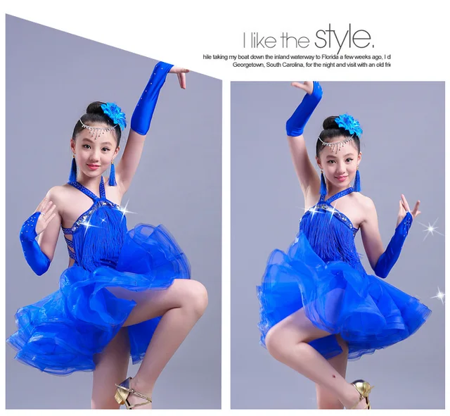 Abito Da Danza Latino Americana Per Donne - Body Con Nappe E Gonna, Per Tango, Salsa, Samba (Set 2 Pezzi) - Foto 12