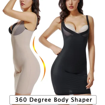 

Thin Lady Slimming Burn Fat Briefs Shapewear Tummy Slim Bodysuit Full Body Shaper Butt Lifter Corset Dress M-XL