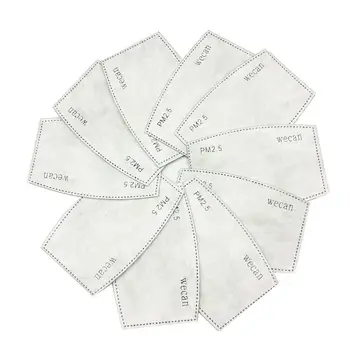 

10Pcs/Lot 5 Layers PM2.5 Activated Carbon Filter Insert Protective Filter Insert for Adult Child Kids Anti Dust Face Mouth Masks