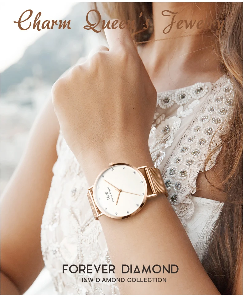 Карнавальные Роскошные Брендовые Часы для женщин, швейцарские кварцевые женские часы, водонепроницаемые полностью из нержавеющей стали, с бриллиантами, reloj hombre C8758-6