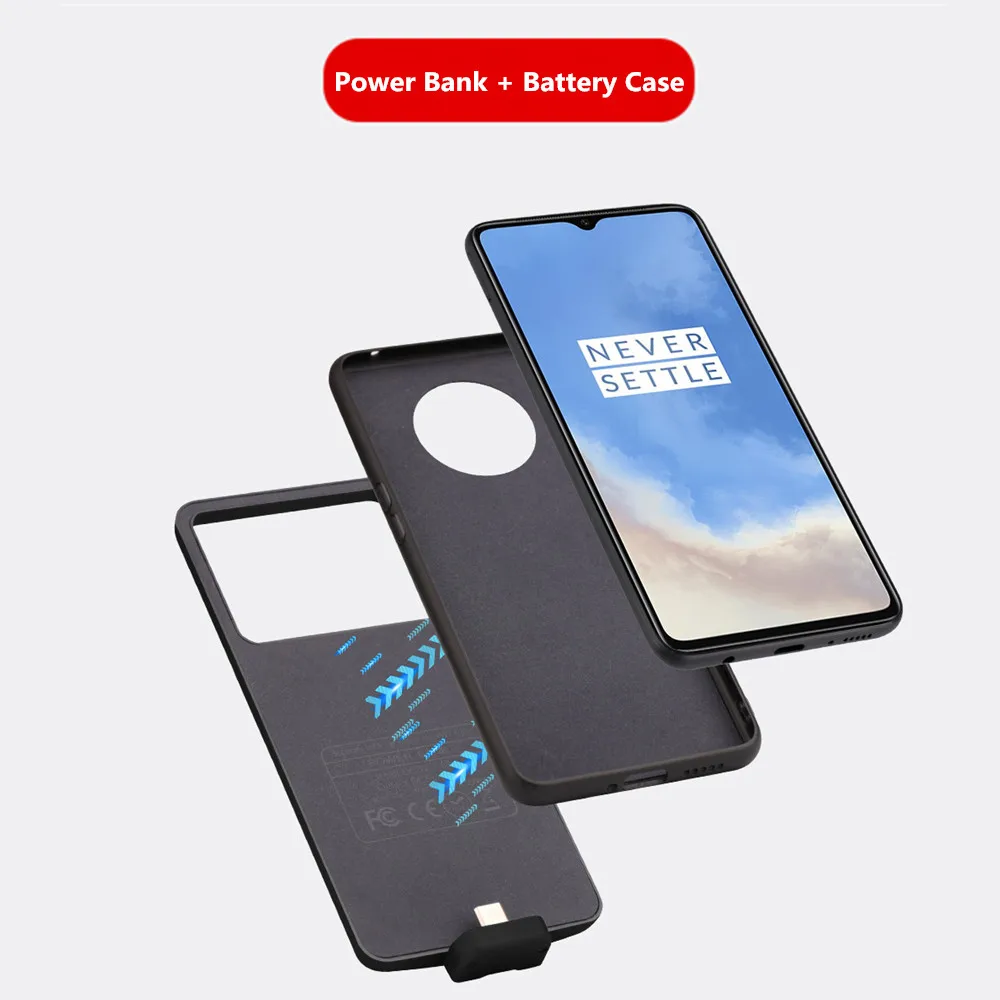 Power Bank Case For Oneplus 7T Battery Charger Cases 5000mAh External Charging PoverBank Cover For One Plus 7T Battery Cover