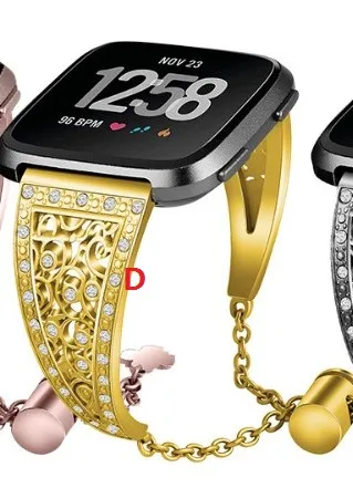 Versa/Versa lite ремешок со стразами из нержавеющей стали высокого качества