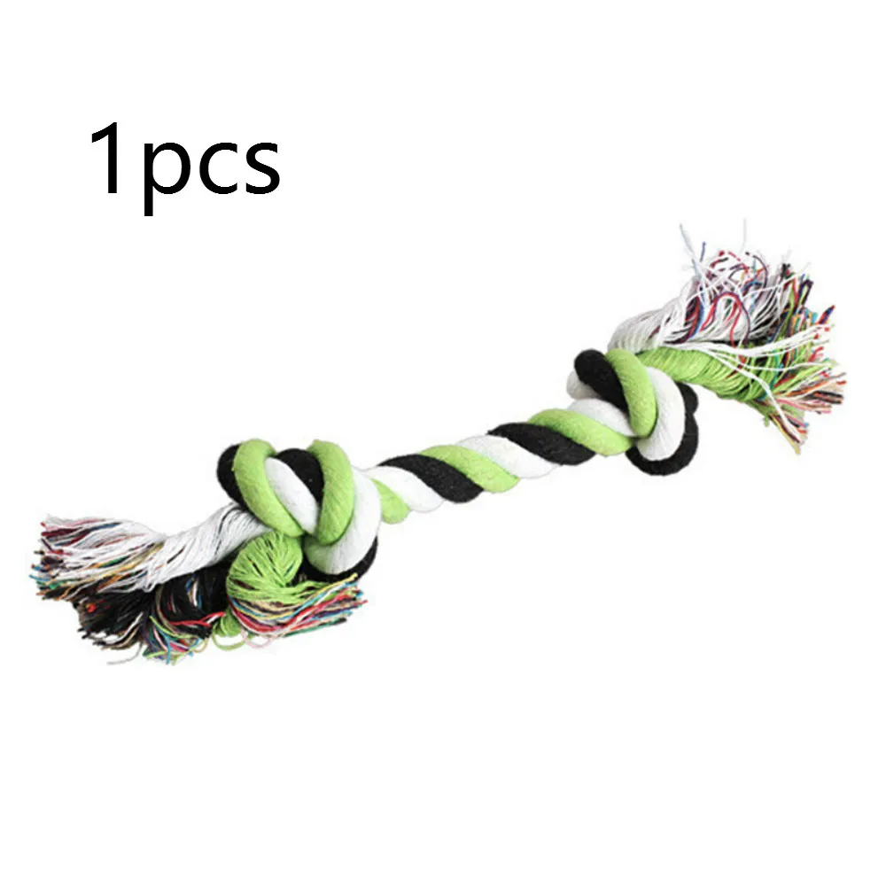 

SUEF 1pcs random color Pet supplies pet dog cotton chewy toy durable woven string 20CM tool random color@1