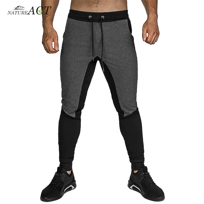 SH New Men's Casual Patchwork Drawstring Elastic Waist Running Jogger Outdoor Sports Fitness Gym Sweatpants Long Trousers - Цвет: SH