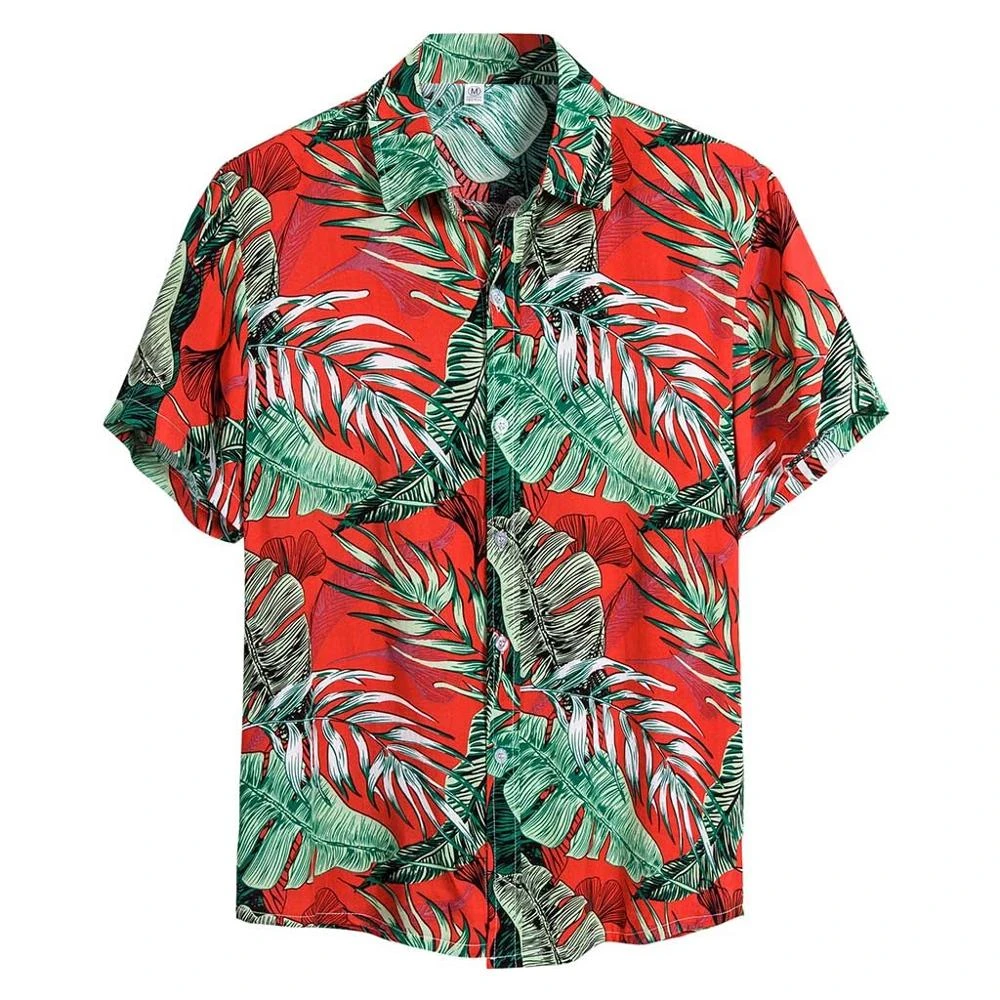 Ethnic Hawaiian Shirt Men Casual Leaf Printed Short Sleeve Street Beach  Shirts Harujuku Mens Clothing Chemise Homme - Shirts - AliExpress