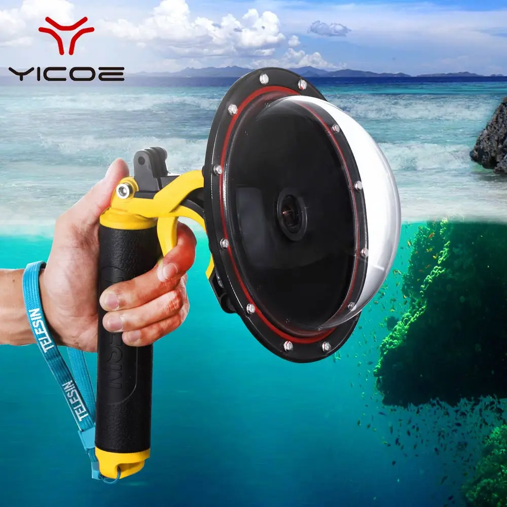Купольный порт Go Pro для GoPro Hero 4 3 + подводный водонепроницаемый чехол с плавающей