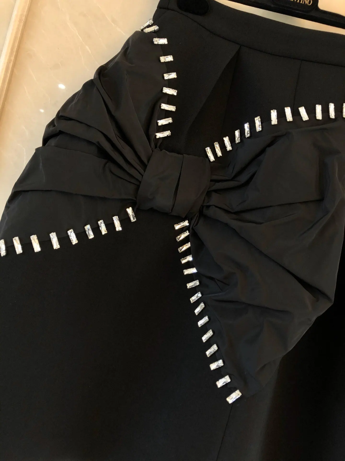 Новая женская модная сексуальная Однотонная юбка с бантом и бисером ручной работы 1025
