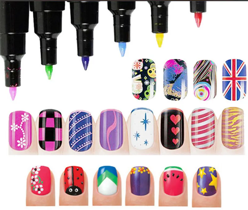 DIY 7ml UV Gel Nail Polish 16 Colors Nail Color Nail Varnish Pen Art Color Gel Matte Nail Gel