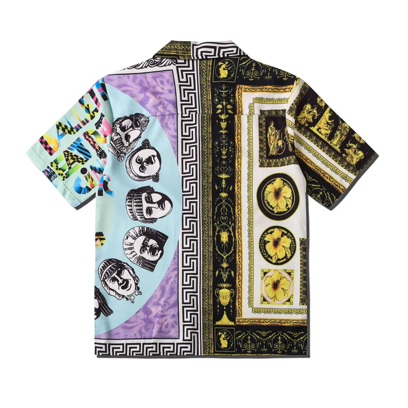 Повседневная Уличная рубашка OSCN7 с коротким рукавом для мужчин 2020 Гавайская