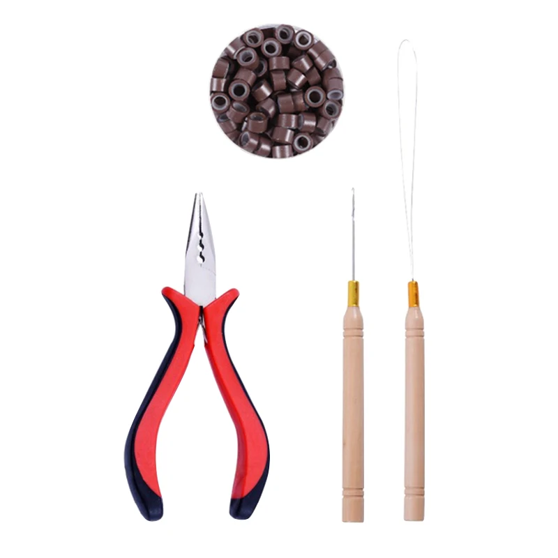 

4Pcs/Lot 3-Hole Pliers Hair Extension Ring for Type I Pointed/Tip and Feather Hair Extension Hair Extension Tool Hair Extension