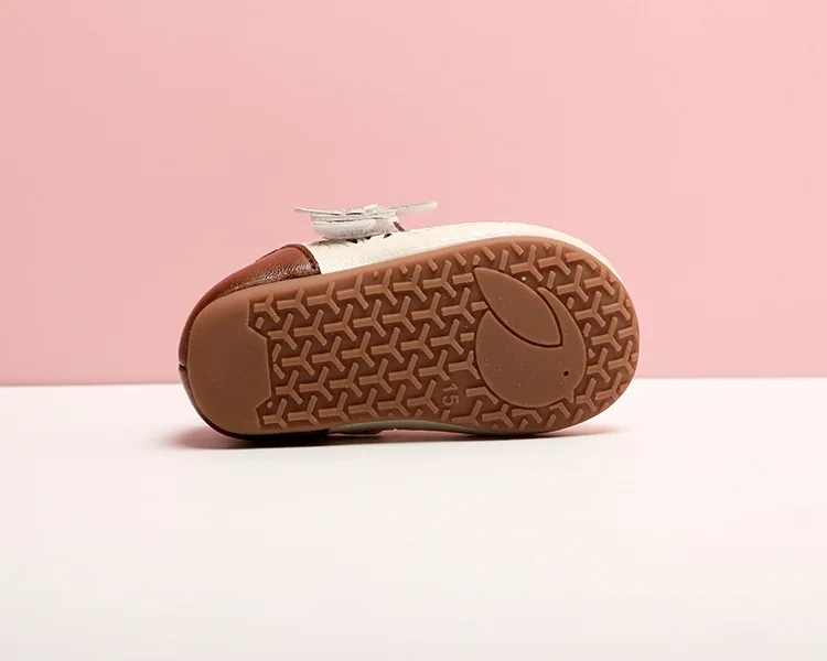 Весенне-Осенняя обувь для маленьких принцесс; От 1 до 3 лет Обувь на мягкой нескользящей подошве для маленьких девочек; кожаная обувь для девочек