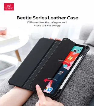 

For iPad Pro 12.9 inch Case XUNDD Anti-impact Full Protection Smart Sleep Flip Tablet Case Sleeve Pencil Holder for iPad Pro 11