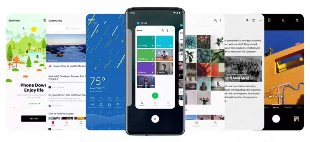 OnePlus 7T Pro Global ROM Snapdragon 855 Plus 8GB 256GB 6.67'' Fluid AMOLED 90Hz Refresh Rate Screen 48MP Triple Cam 4085mA