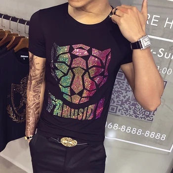 

Streetwear Tee Tops Brand Clothing 2020 Summer Animal Printing Man's T-shirt Plus Size 7XL Short Sleeve O Neck Casual T-Shirt