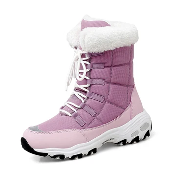 

MASTGOU Plus Size 35-42 Waterproof Warm Women Snow Boots Autumn Winter Mid-Calf Mujer Botas Thick Fur Female Winter Shoes