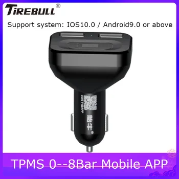 

Tire Pressure Alarm Car 4PCS Sensor Safety Monitoring System Mobile APP Parking Detection TPMS Explosion Proof Auto Android