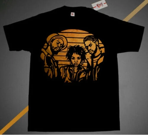 New FNLY94 Fugees hip hop shirt rap group Haiti Black Tan lauryn hill Funny Short Sleeve Cotton T-Shirts | Мужская одежда