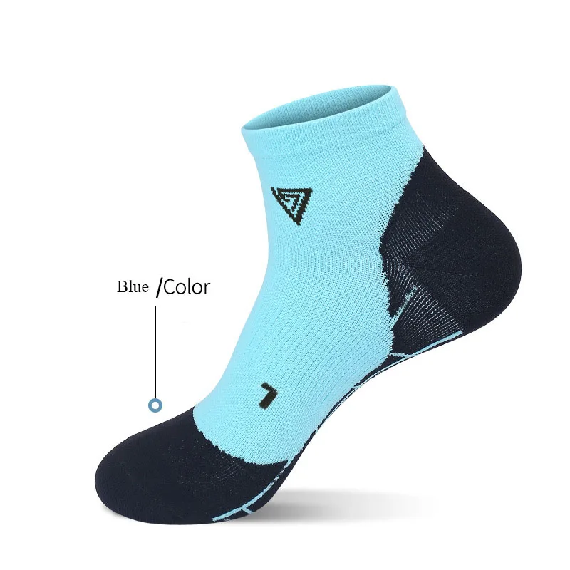 Sport Quick-dry Running Socks Men/Women Bright Color Brethable Professional Athletic Fitness Outdoor Marathon Short Ankle Sock
