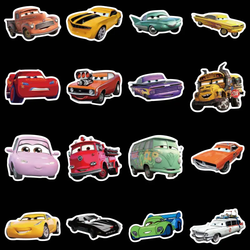 10/50Pcs Disney Lightning McQueen Stickers Pixar Cars Waterproof Laptop  Skateboard Guitar Luggage Helmet Decals Sticker Kids Toy _ - AliExpress  Mobile