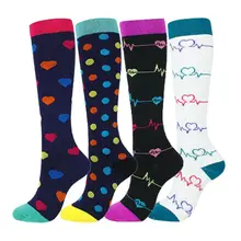 Компрессионные носки, гольфы, анти усталость, полёт, бег, варикозное расширение, для мужчин, женщин, ноги, высокие, длинные, для бега, для велоспорта, чулки