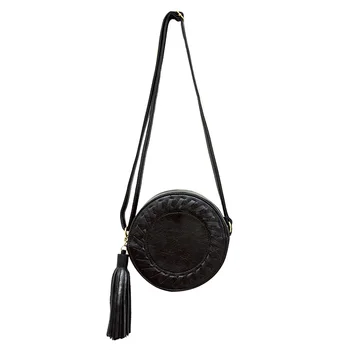 

New Fashion women bag tassel Round weave Crossbody Bag Messenger Bag Ladies Cute roll Shoulder Bag